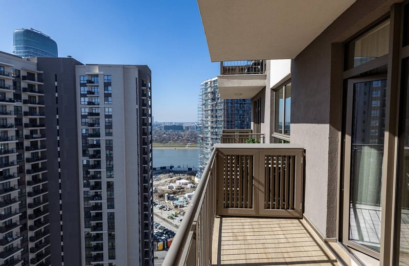 Аренда современной 2-комнатной квартиры, 55 м², ЖК BW Aurora, район Белград-на-Воде, Белград, Сербия